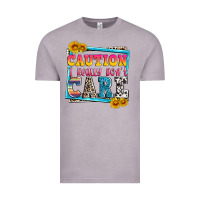 Vintage Zinc caution i really don't care Vintage Tee - Zillion Design Studio