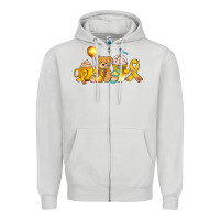Dove Grey childhood cancer ribbon and coffee cups Zipper Hoodie - AdoDesignShop