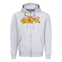 Heather Grey childhood cancer ribbon and coffee cups Zipper Hoodie - AdoDesignShop