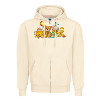 Sandshell childhood cancer ribbon and coffee cups Zipper Hoodie - AdoDesignShop
