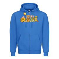 True Royal childhood cancer ribbon and coffee cups Zipper Hoodie - AdoDesignShop