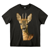 Asphalt Red brocket Deer Head Heavy Core Tee - LillyAllenDesigns