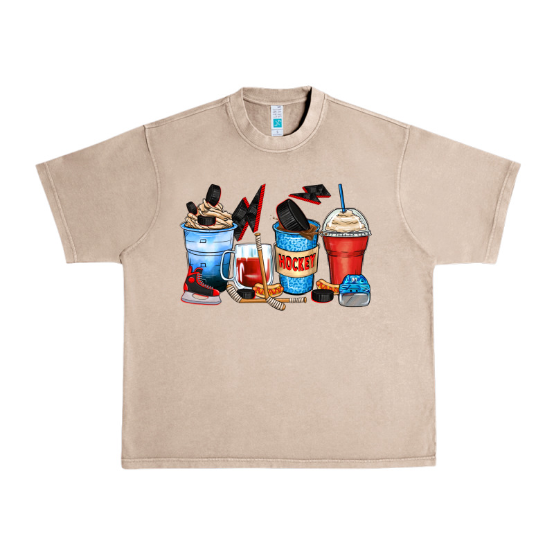 Hockey Begins After Coffee Cups Urban Heavy Tee by Zillion Design Studio | Teevron