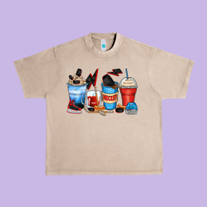 Hockey Begins After Coffee Cups Urban Heavy Tee Designed By Zillion Design Studio