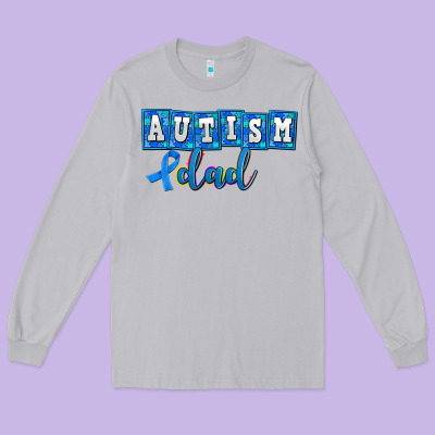 Autism Dad Long Sleeve Tee Designed By Adodesignshop