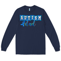 Navy autism dad Long Sleeve Tee - AdoDesignShop