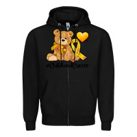 Black childhood cancer and cancer ribbon Zipper Hoodie - AdoDesignShop