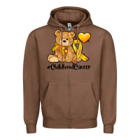 Chestnut childhood cancer and cancer ribbon Zipper Hoodie - AdoDesignShop