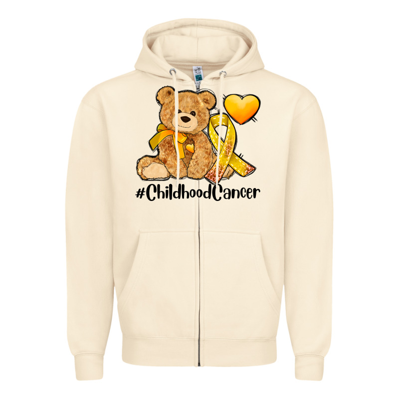 Childhood Cancer And Cancer Ribbon Zipper Hoodie by AdoDesignShop | Teevron