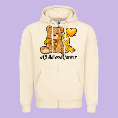 Childhood Cancer And Cancer Ribbon Zipper Hoodie Designed By Adodesignshop