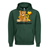 Sports Green childhood cancer and cancer ribbon Zipper Hoodie - AdoDesignShop