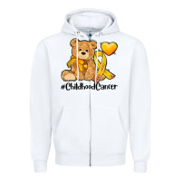 White childhood cancer and cancer ribbon Zipper Hoodie - AdoDesignShop