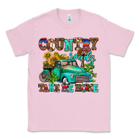 Bubblegum Pink country roads take me home Classic Tee - AdoDesignShop