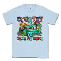 Dusty Blue country roads take me home Classic Tee - AdoDesignShop