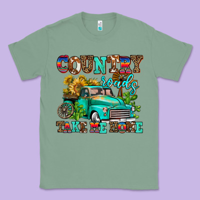 Country Roads Take Me Home Classic Tee Designed By Adodesignshop