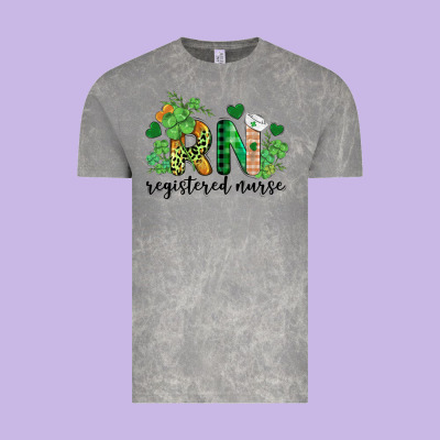 St. Patricks Day Registered Nurse Rn Vintage Tee Designed By Barkaloodesign