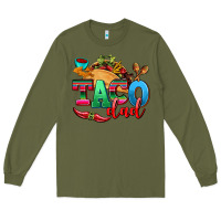 Army Green taco dad Long Sleeve Tee - AdoDesignShop