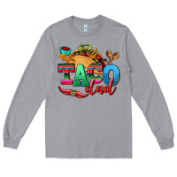 Heather Grey taco dad Long Sleeve Tee - AdoDesignShop
