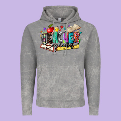 Teacher Squad Vintage Hoodie Designed By Zillion Design Studio