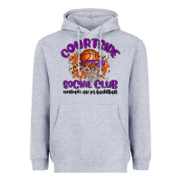 Heather Grey courtside social club Heavyweight Hoodie - MaliasSmallBusiness