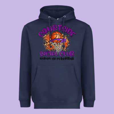 Courtside Social Club Heavyweight Hoodie Designed By Maliassmallbusiness