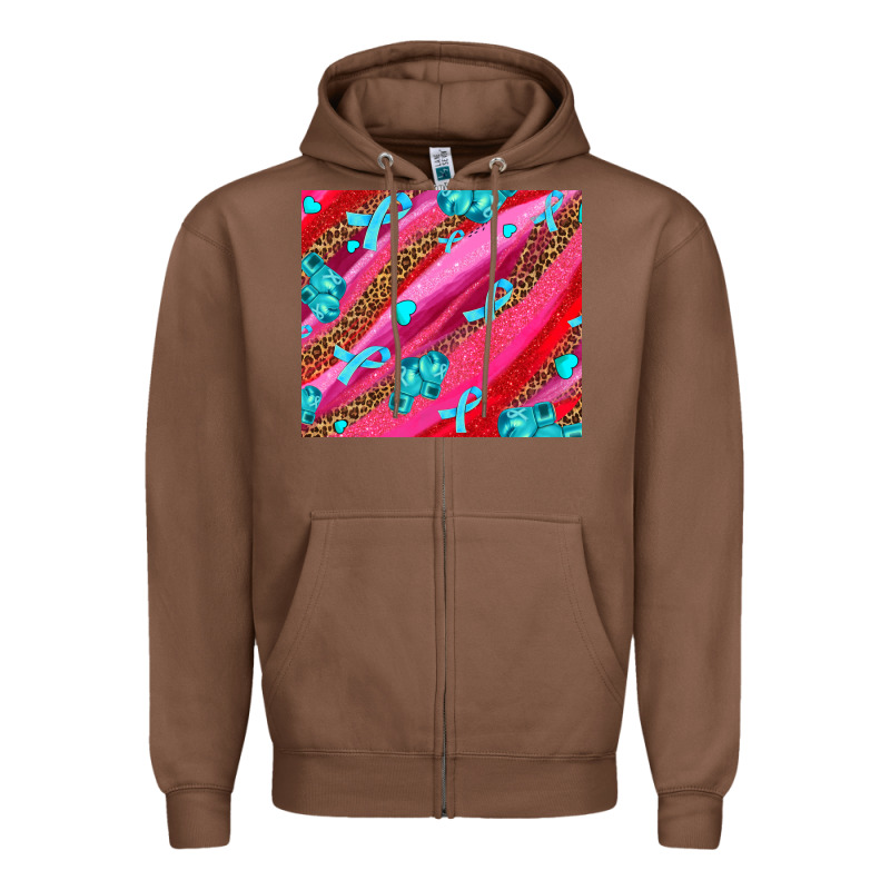 Cancer Boxing Gloves And Cancer Ribbon Zipper Hoodie by AdoDesignShop | Teevron