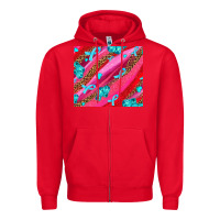Red cancer boxing gloves and cancer ribbon Zipper Hoodie - AdoDesignShop