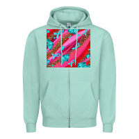 Seafoam cancer boxing gloves and cancer ribbon Zipper Hoodie - AdoDesignShop