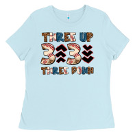 Baby Blue three up three down Ladies Tee - AdoDesignShop