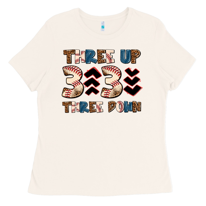 Three Up Three Down Ladies Tee by AdoDesignShop | Teevron