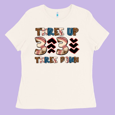 Three Up Three Down Ladies Tee Designed By Adodesignshop
