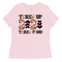Bubblegum Pink three up three down Ladies Tee - AdoDesignShop