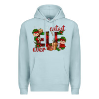 Blue Mist Cutest Elf Ever Christmas Premium Hoodie - BundleAndBundleShop