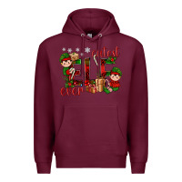 Burgundy Cutest Elf Ever Christmas Premium Hoodie - BundleAndBundleShop