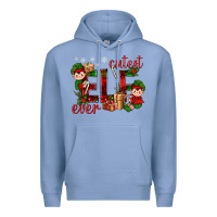 Colony Blue Cutest Elf Ever Christmas Premium Hoodie - BundleAndBundleShop