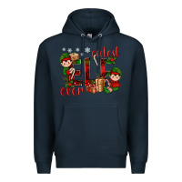 Navy Cutest Elf Ever Christmas Premium Hoodie - BundleAndBundleShop