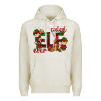 Oatmeal Heather Cutest Elf Ever Christmas Premium Hoodie - BundleAndBundleShop