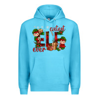 Ocean Blue Cutest Elf Ever Christmas Premium Hoodie - BundleAndBundleShop
