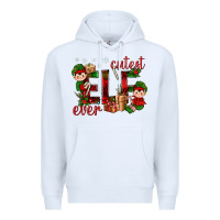 White Cutest Elf Ever Christmas Premium Hoodie - BundleAndBundleShop