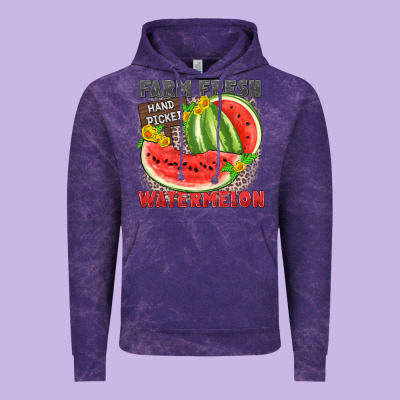 Farm Fresh Watermelon Vintage Hoodie Designed By Zillion Design Studio
