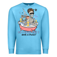 Ocean Blue do i look like i give a duck Premium Sweatshirt - MaliasSmallBusiness