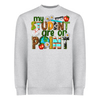 Heather Grey my student are on point Heavyweight Sweatshirt - texasbilliewilder