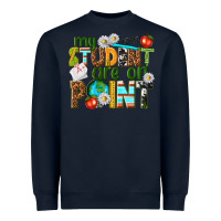 Navy my student are on point Heavyweight Sweatshirt - texasbilliewilder