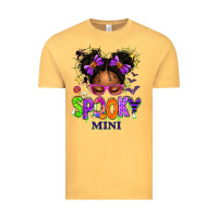 Vintage Mustard Spooky Mini Halloween Messy Bun Vintage Tee - texasbilliewilder