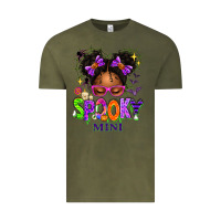 Vintage Olive Spooky Mini Halloween Messy Bun Vintage Tee - texasbilliewilder