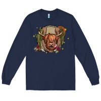 Navy cow Long Sleeve Tee - JahusDesignShop