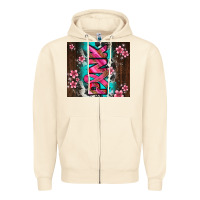 Sandshell western pattern pink with floral cancer ribbon Zipper Hoodie - AdoDesignShop