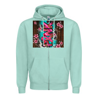 Seafoam western pattern pink with floral cancer ribbon Zipper Hoodie - AdoDesignShop
