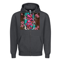 Smoke western pattern pink with floral cancer ribbon Zipper Hoodie - AdoDesignShop