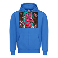 True Royal western pattern pink with floral cancer ribbon Zipper Hoodie - AdoDesignShop